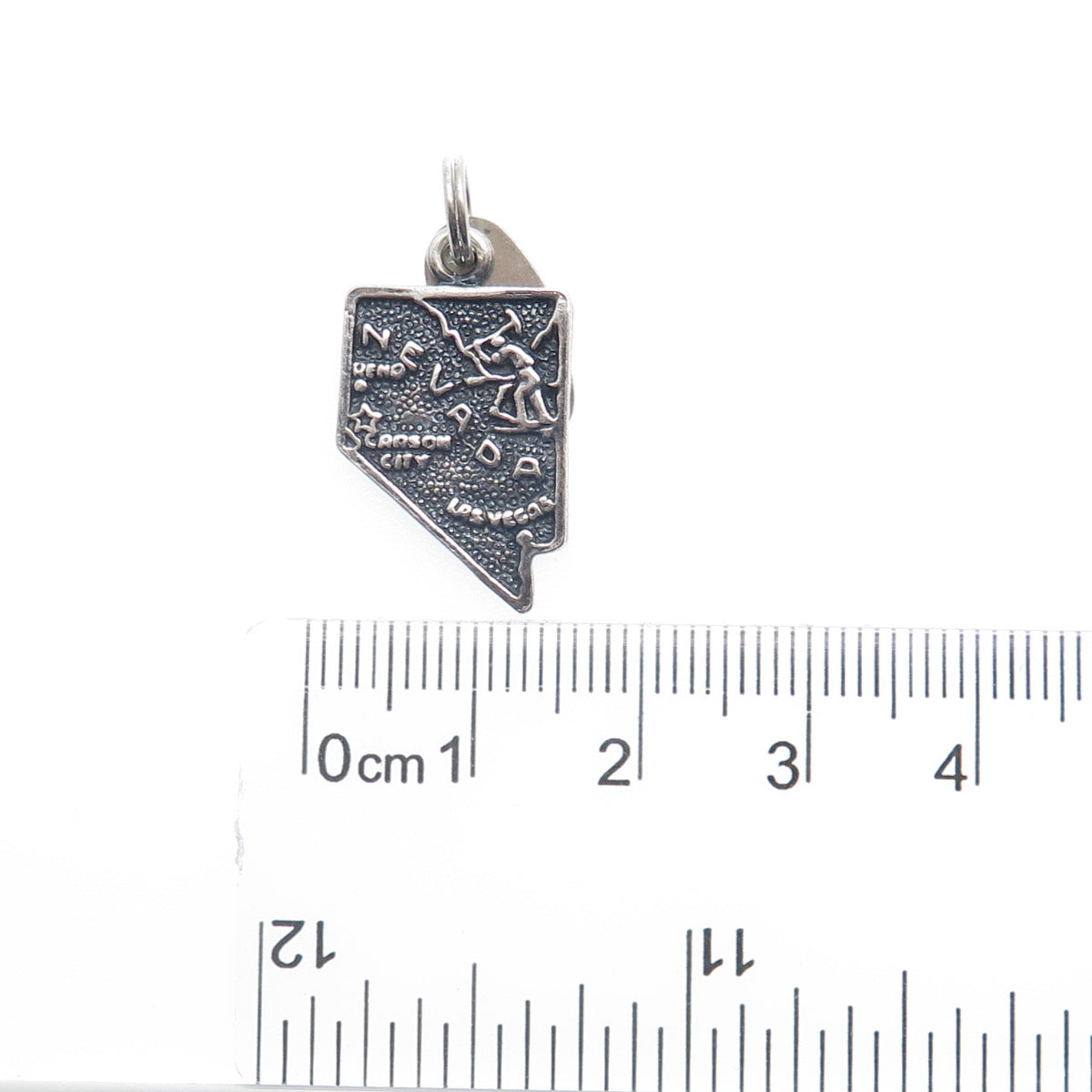 MAISELS INDIAN TRADING Sterling Silver Vintage Nevada State Map Charm Pendant