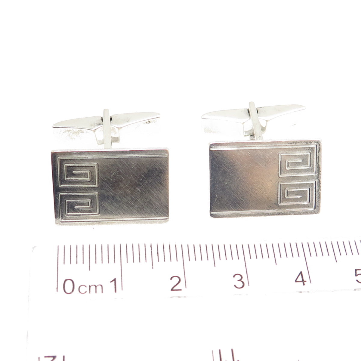 B. A. BALLOU & CO. 925 Sterling Silver Vintage Engraved Cufflinks