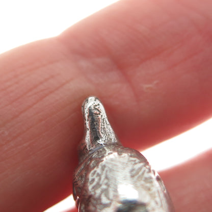 925 Sterling Silver Vintage Poodle Dog Miniature / Figurine