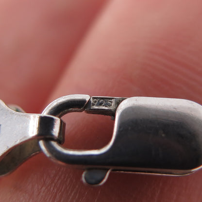 HAN 925 Sterling Silver Vintage Italy Figaro Chain Necklace 24"