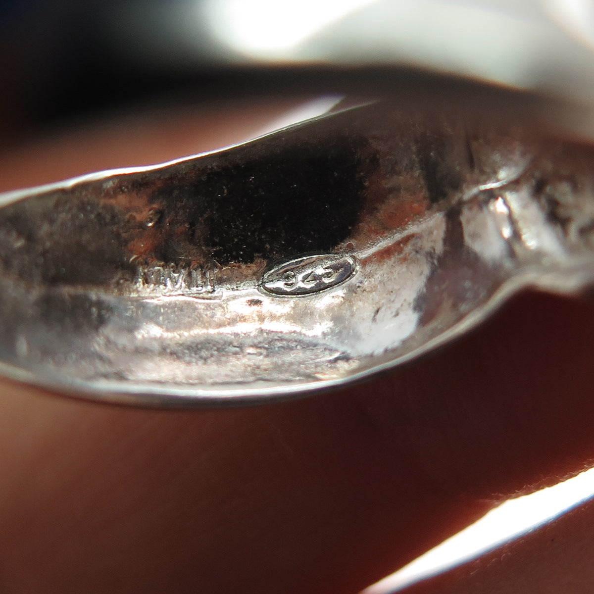 925 Sterling Silver Vintage Italy Modernist Overlap Ring Size 6.25
