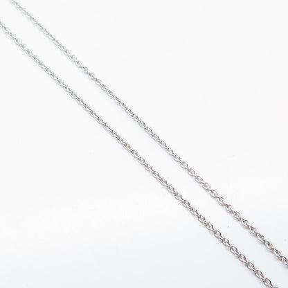 925 Sterling Silver Ornate Round Pendant Rolo Chain Necklace 18"