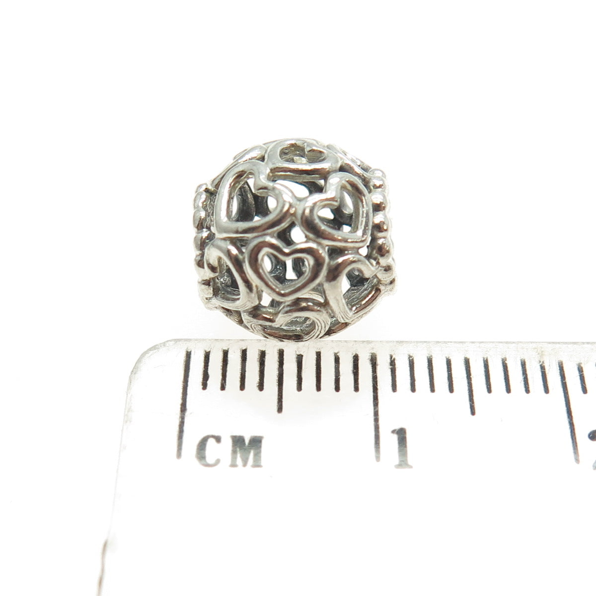 PANDORA 925 Sterling Silver Hearts All Over Bead Charm