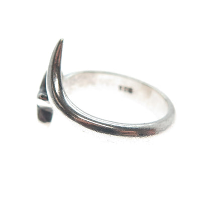 925 Sterling Silver Vintage Falling Star Bypass Ring Size 7