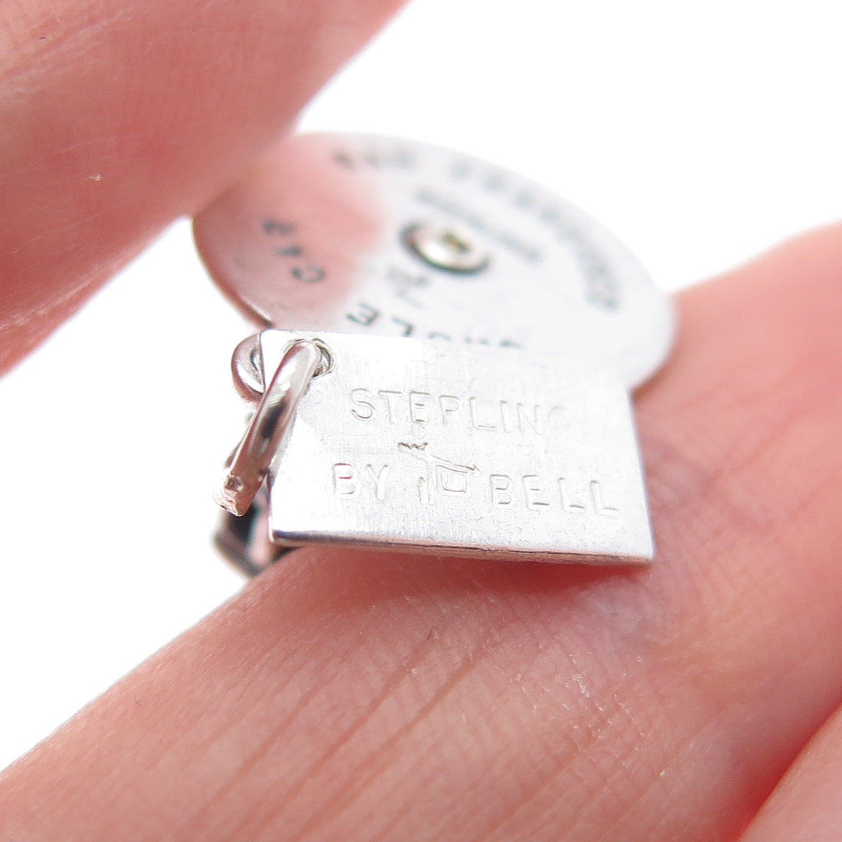 BELL TRADING POST 925 Sterling Silver Vintage SF Cable Car Mini 3D Charm Pendant