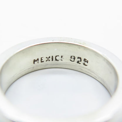 925 Sterling Silver Vintage Mexico Classic Band Ring Size 5.25