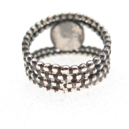 925 Sterling Silver Vintage MN Israel Round-Cut C Z Star of David Ring Size 5.75