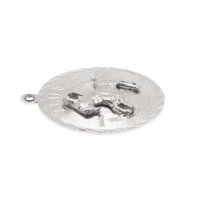925 Sterling Silver Vintage Aries Zodiac Sign Charm Pendant