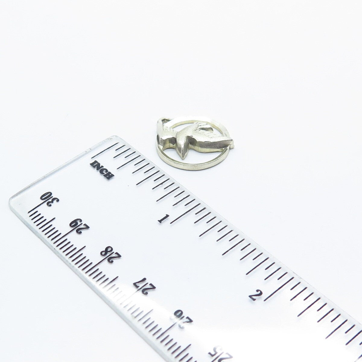 925 Sterling Silver Vintage Creed Flying Bird Charm Pendant