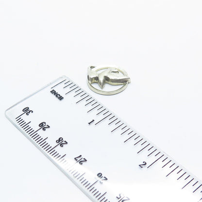 925 Sterling Silver Vintage Creed Flying Bird Charm Pendant