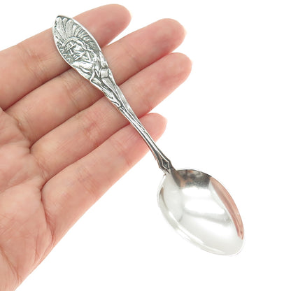 HOWARD Sterling Silver Antique 1891 Indian Chief States & Cities Coffee Spoon