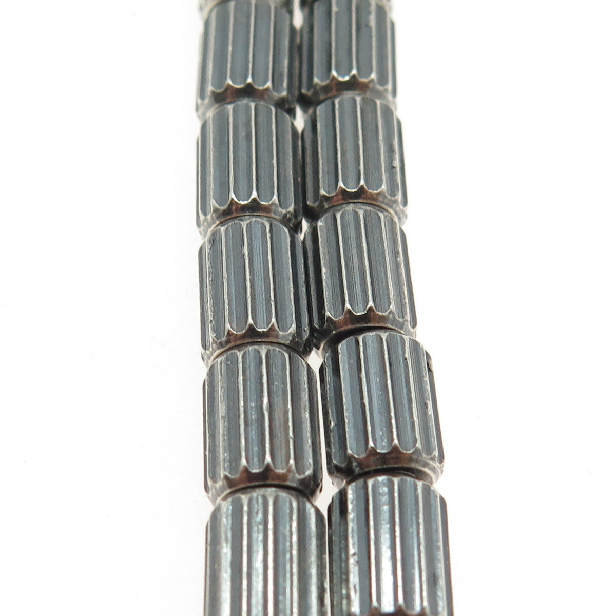 925 Sterling Silver Vintage Prayer Beads Religious Oxidized Chain 11"