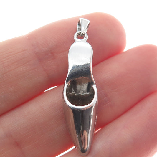 925 Sterling Silver Vintage Female Show 3D Charm Pendant