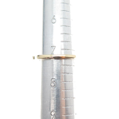 DSMK 925 Sterling Silver Gold Plated Real Diamond & Sapphire Ring Size 7.25