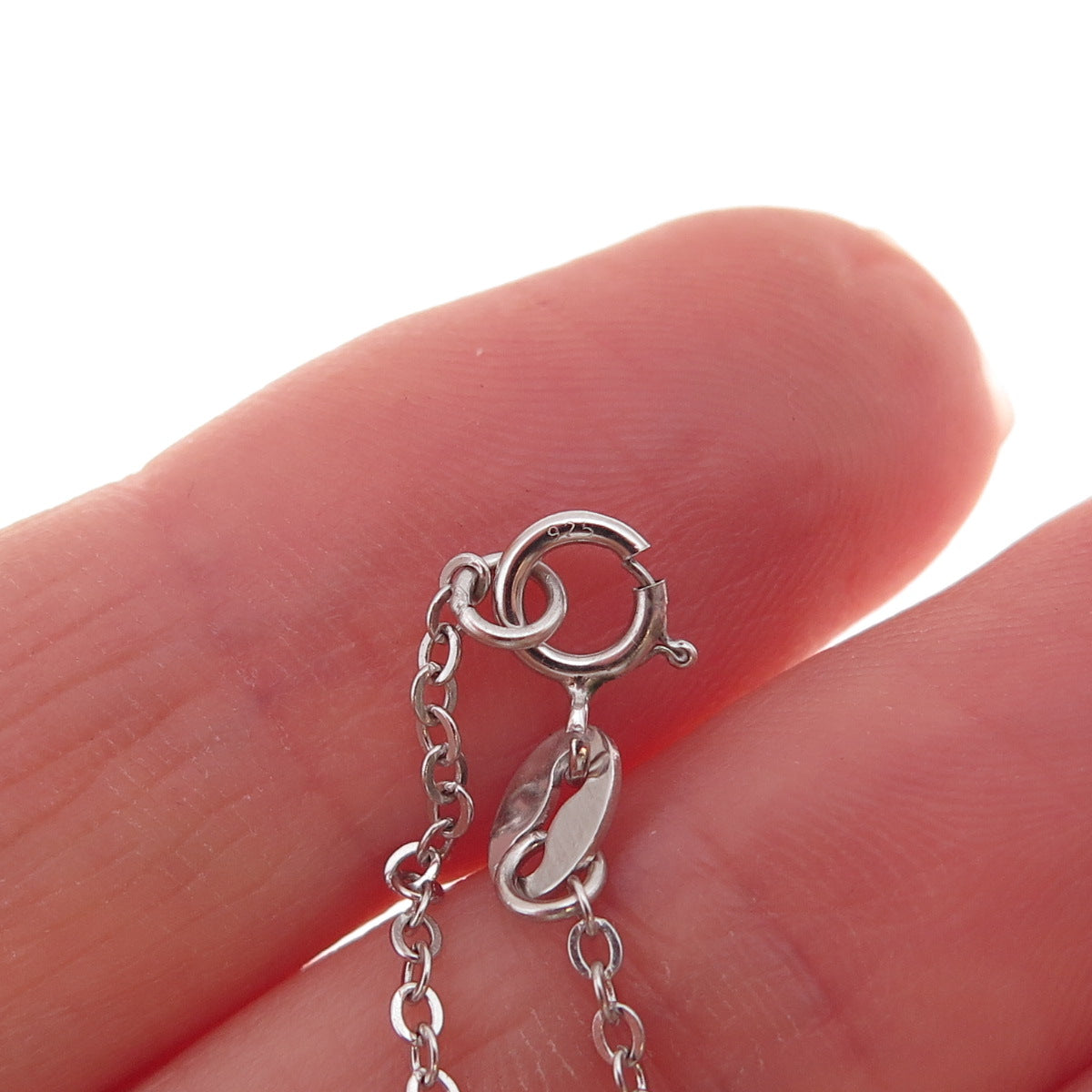 Annika Witt 925 Sterling Silver Teardrop Cable Chain Necklace 18"