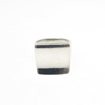 CHAPAL ZENRAY 925 Sterling Silver Vintage Modernist Wavy Ring Size 8.25