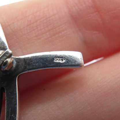 925 Sterling Silver Vintage Ichthys Religious Pin Brooch