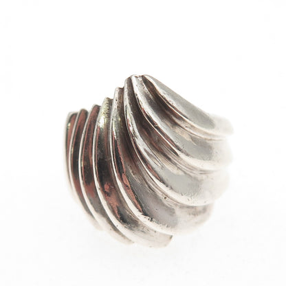 Chapal Zenray 925 Sterling Silver Vintage Modernist Oxidized Ring Size 7