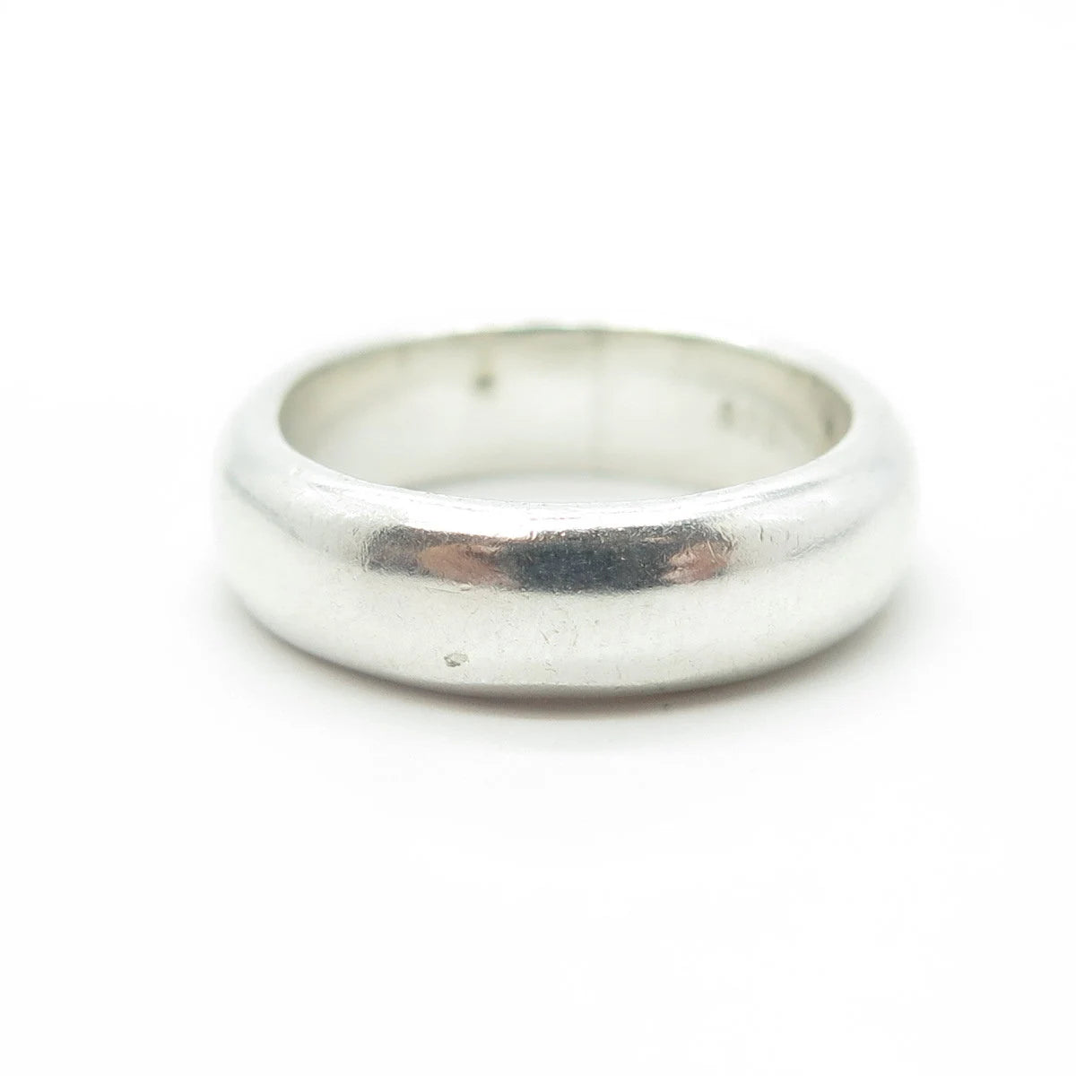925 Sterling Silver Vintage Classic Wedding Band Ring Size 6