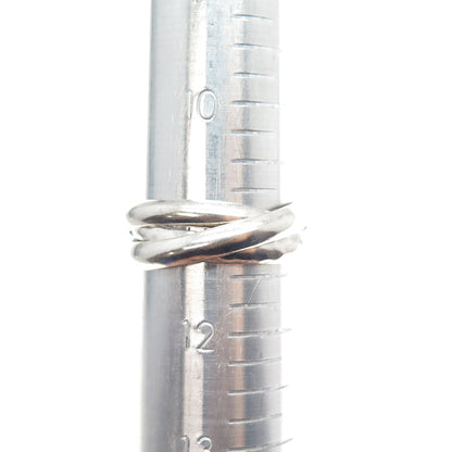 SILPADA 925 Sterling Silver Vintage Interlocked Trinity Band Ring Size 11.25