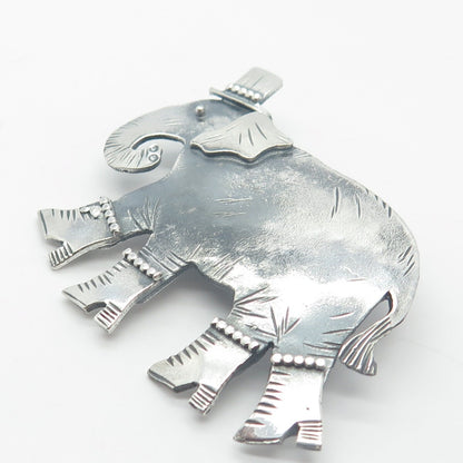 925 Sterling Silver Vintage Danielle Bali Circus Elephant Lapel Pin