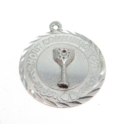 925 Sterling Silver Vintage "Holy Communion" Goblet Charm Pendant