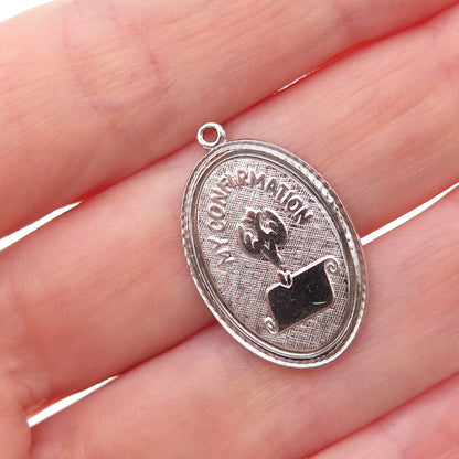 Griffith & Sons 925 Sterling Silver Vintage My Confirmation Charm Pendant