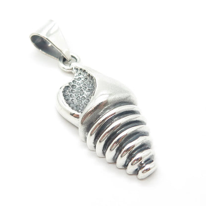925 Sterling Silver Vintage Seashell Pendant