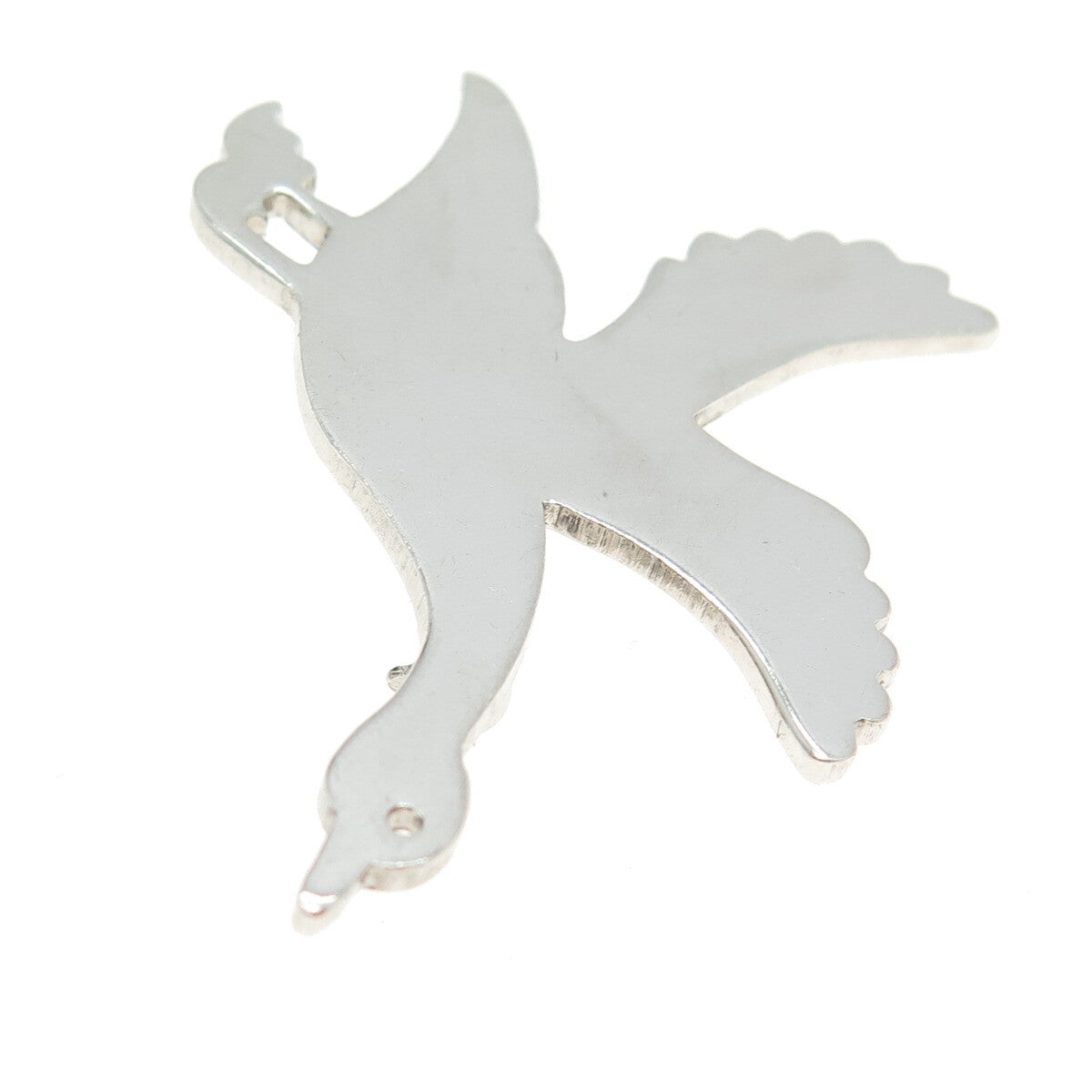 W. E. RICHARDS 925 Sterling Silver Vintage Flying Goose Pin Brooch