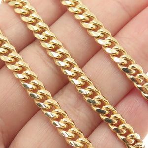 KARIZIA SPA KA 1772 Sterling Silver Gold Plated Italy Miami Cuban Necklace 24"