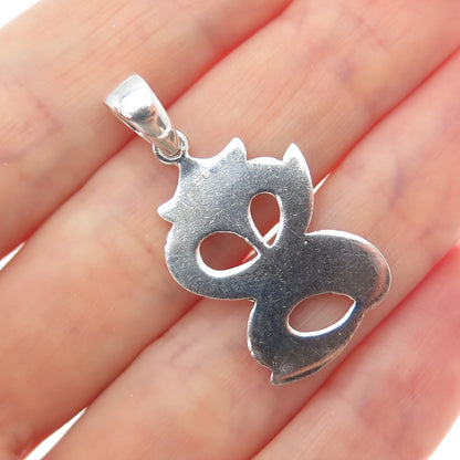 925 Sterling Silver Vintage Om of Love Charm Pendant