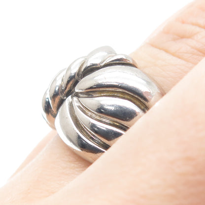 925 Sterling Silver Vintage Modernist Butterfly Oxidized Ring Size 7.25