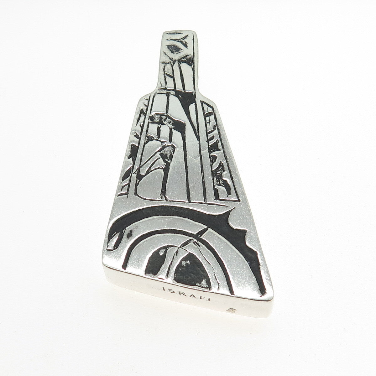 925 Sterling Silver Vintage Israel Modernist Pendant