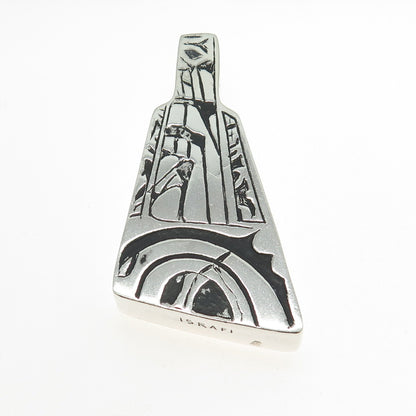 925 Sterling Silver Vintage Israel Modernist Pendant