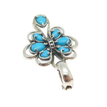 CAROLYN POLLACK 925 Sterling Silver Vintage Sleeping Beauty Turquoise Pendant