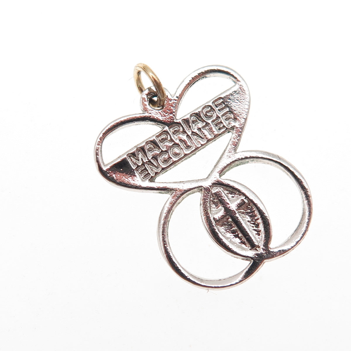925 Sterling Silver Vintage Worldwide Marriage Encounter Movement Charm Pendant