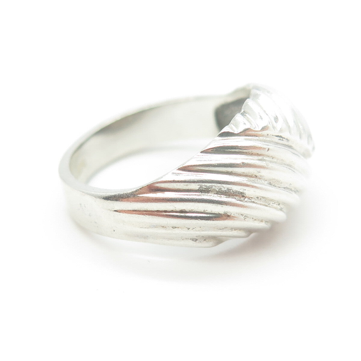 ESPO Joseph Esposito 925 Sterling Silver Vintage Twisted Ribbed Ring Size 7