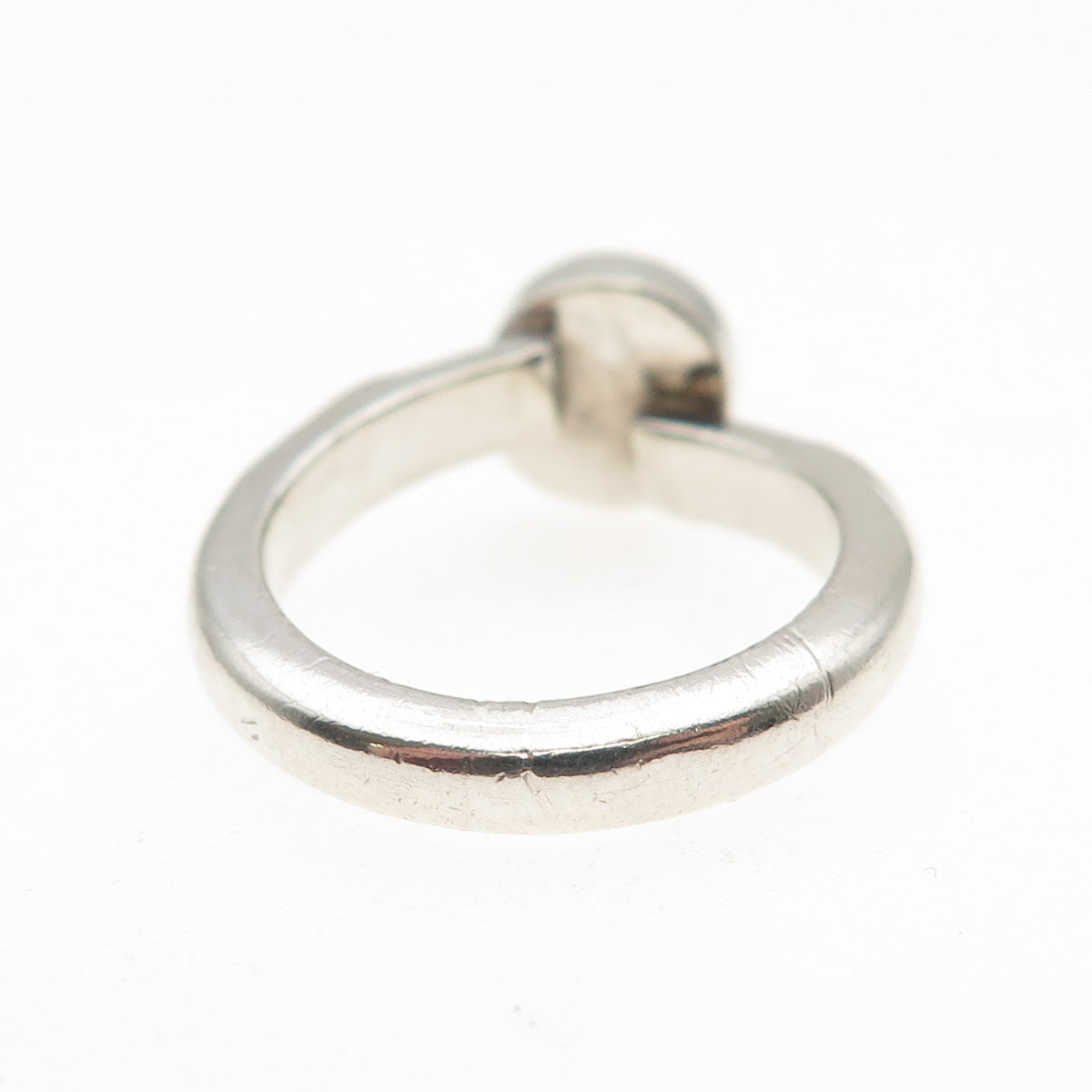 925 Sterling Silver 22K Gold Vintage Real Lapis Modernist Ring Size 4.75