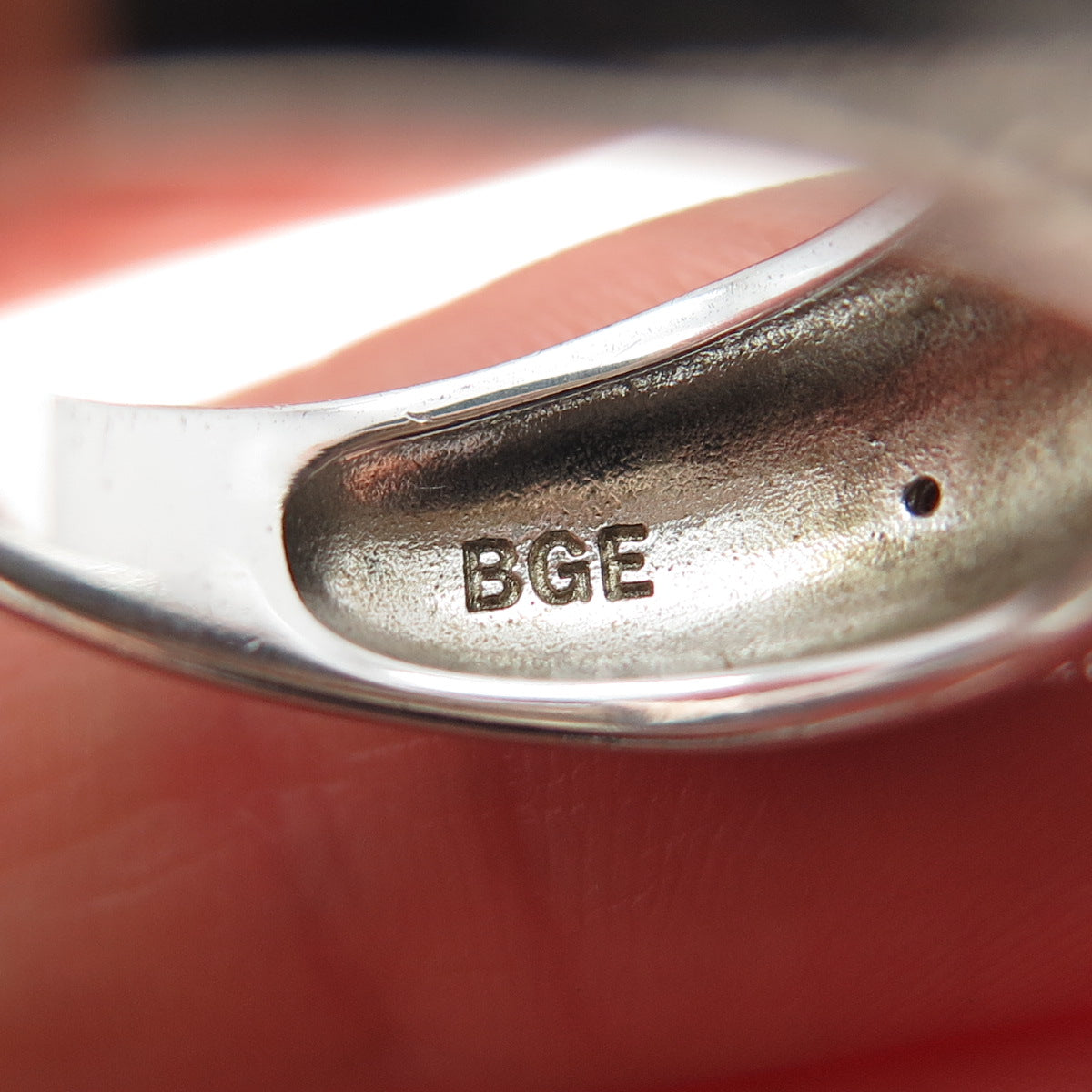 BGE BRADFORD 925 Sterling Silver Real Round-Cut Diamond Ring Size 7