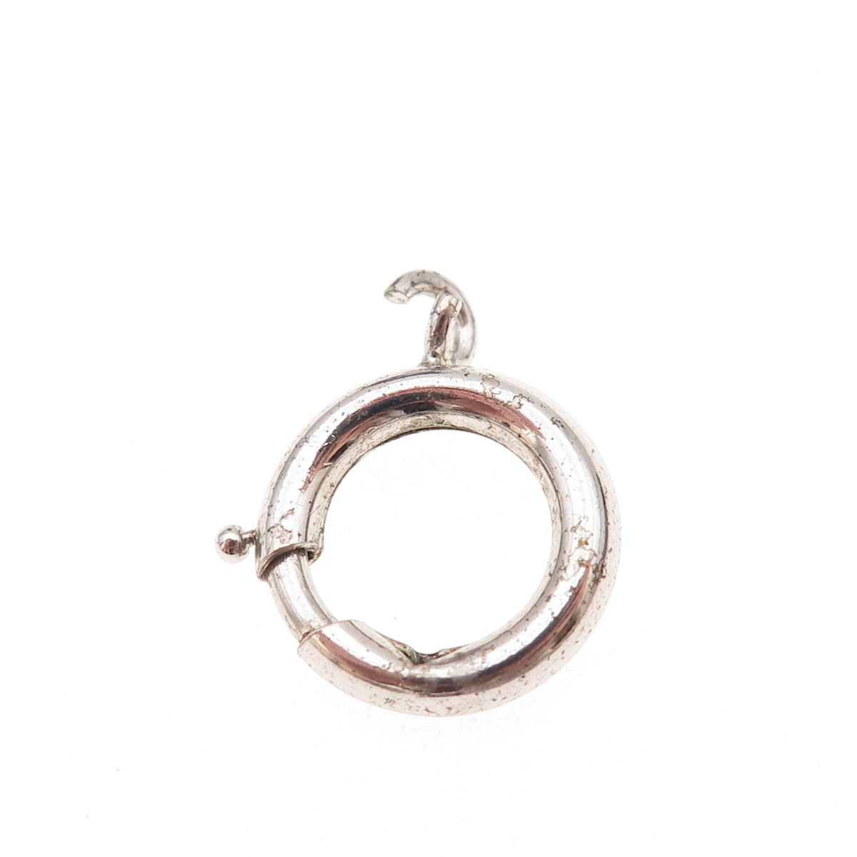 925 Sterling Silver Antique Art Deco Bracelet / Necklace Spring Ring Lock Clasp