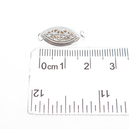 925 Sterling Silver Vintage Bracelet / Necklace Hook Box Lock Clasp