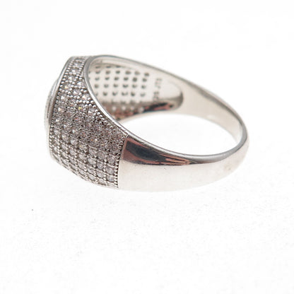 925 Sterling Silver Round-Cut C Z Circle of Life Ring Size 11.25