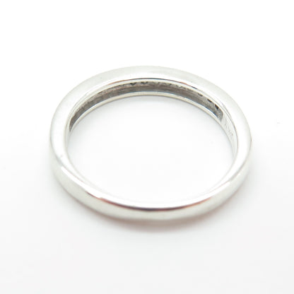 SK9 Allure Gems Platinaire Sterling Silver Diamond Half Eternity Ring Size 6.25