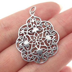 925 Sterling Silver Vintage Ornate Pendant