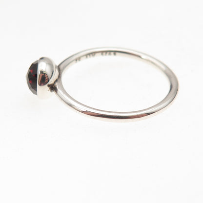 Pandora 925 Sterling Silver Red Crystal January Birthstone Ring Size 6