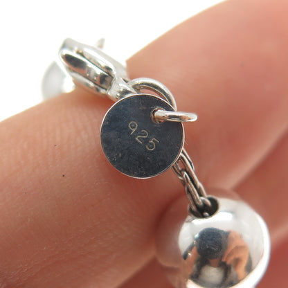 TIFFANY & CO 925 Sterling Silver Vintage HardWear Ball Beaded Link Bracelet 6.5"
