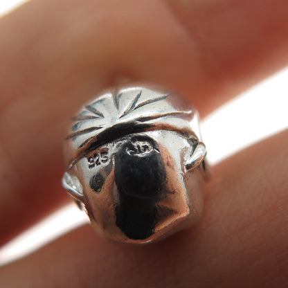 Reflection Beads 925 Sterling Silver Little Girl's Head Slide Bead Charm