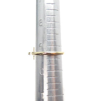 DSMK 925 Sterling Silver Gold Plated Real Diamond & Sapphire Ring Size 9.25