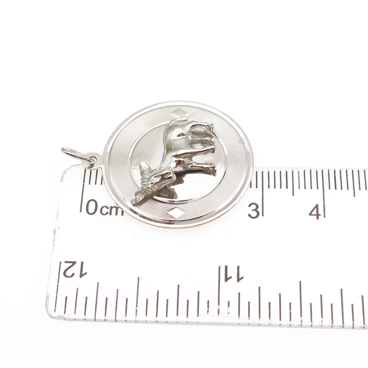 925 Sterling Silver Vintage Donkey Charm Pendant