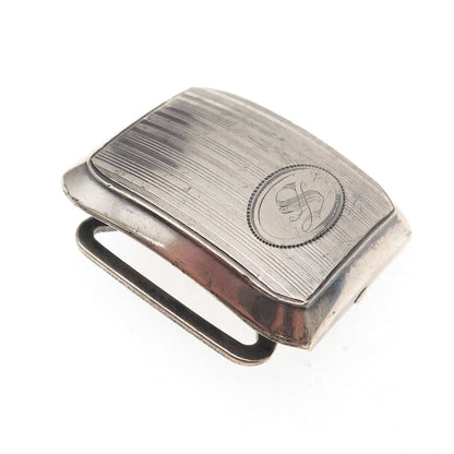 Wadsworth 925 Sterling Silver Antique Art Deco Letter S Initial Belt Buckle